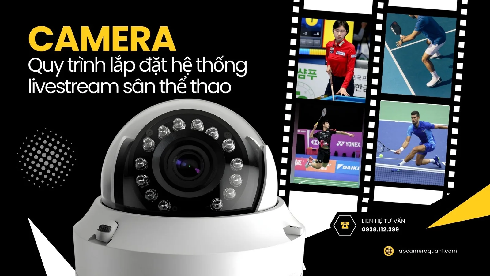 Quy trình lắp đặt hệ thống livestream sân thể thao