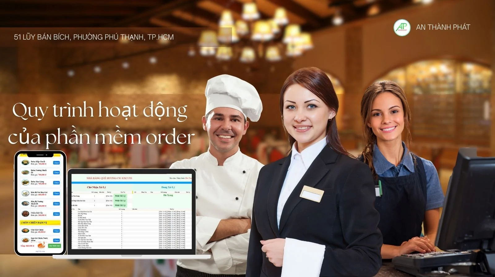 quy trình hoạt động của phần mềm order bằng điện thoại