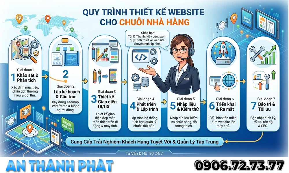quy trình thiết kế chuổi nhà hàng