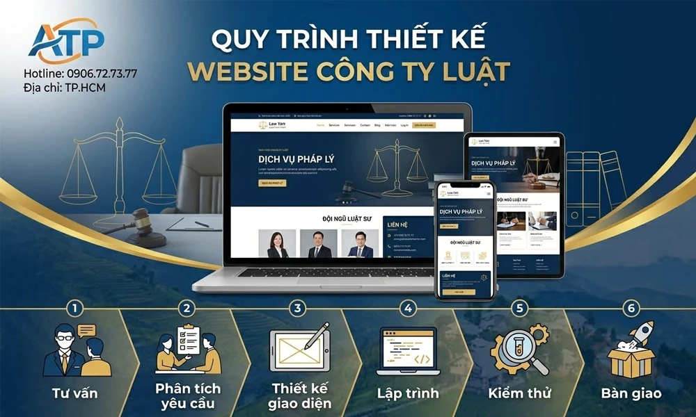 quy trinh thiet ke website cho cong ty luat
