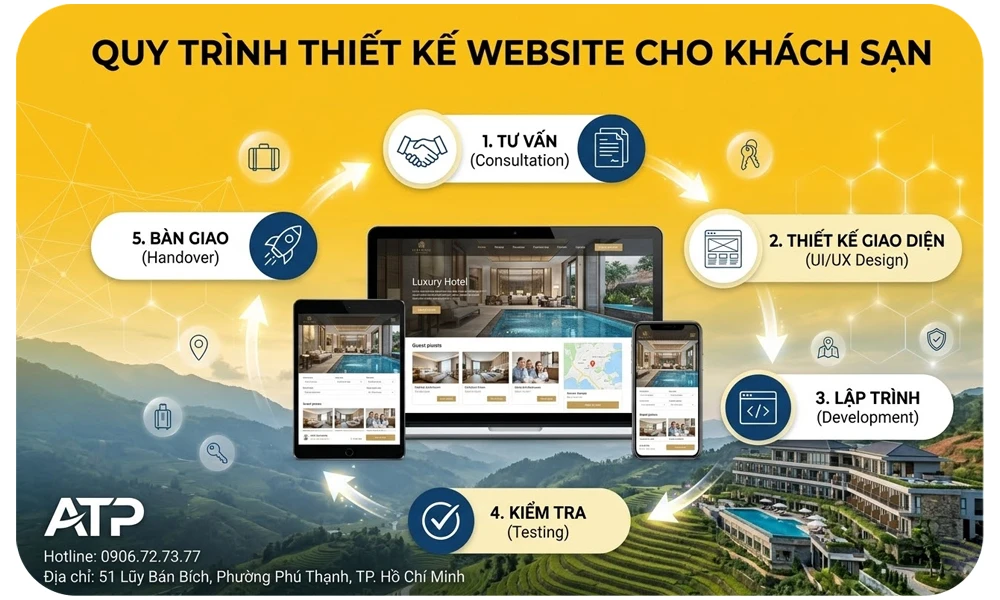 quy trình thiết kế website khách sạn của An Thành Phát 
