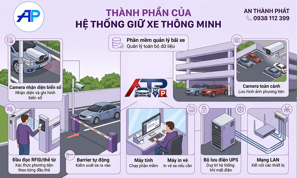 thành phần của hệ thống giữ xe thông minh