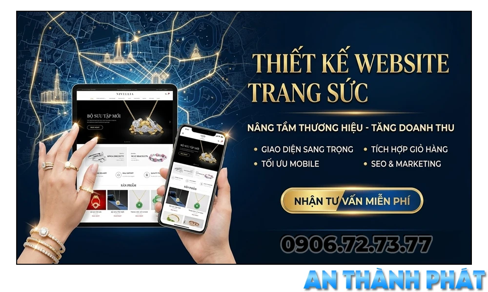 dich vụ thiết kế web trang sức chuyên nghiệp