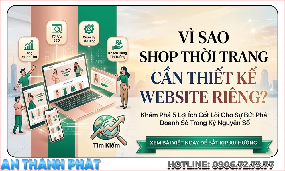 vi sao shop thời trang cần thiết kế web